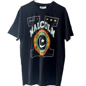 Malcolm X Headgear Classics Nostalgia Co. T Shirt New Black Black Power Large